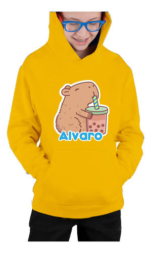 Polerón Canguro Capibara Capybara Personalizado Niños