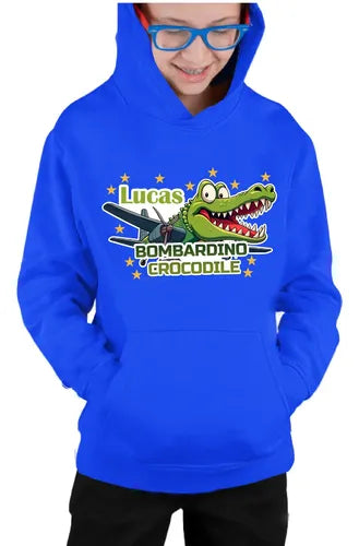 Polerón Canguro Bombardino Cocodrilo Personalizado Niños