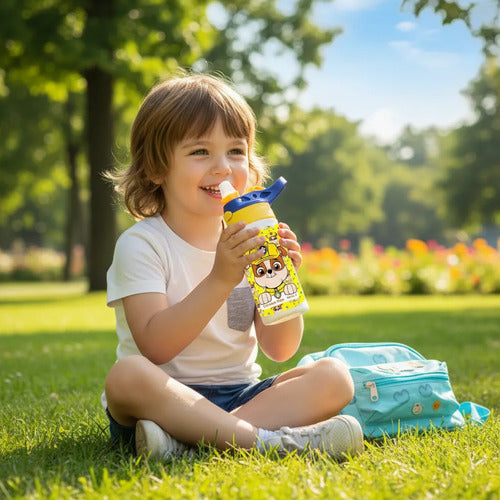 Botella Agua Colegio Rubble Paw Patrol Personalizada Niños Blanco