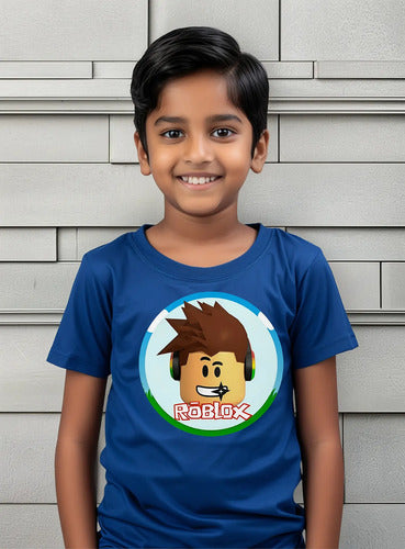 Polera Color Algodón 100% Niños Roblox Nuevo