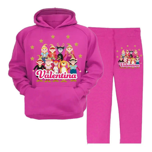 Polerón Duendes Mágicos Pantalón De Buzo Personalizado Niña