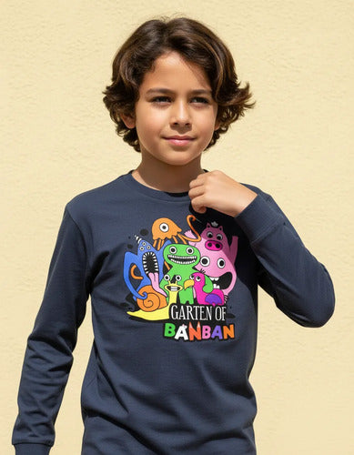 Polera Manga Larga Algodón Niños Garten Of Banban Roblox