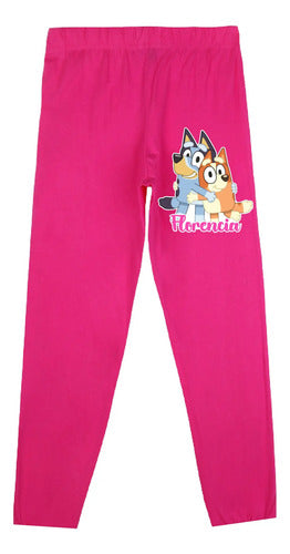 Pijama Largo Bluey y Bingo Personalizado 100% Algodón Niñas