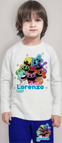 Pijama Largo Smiling Critters Poppy Algodón  Personalizado