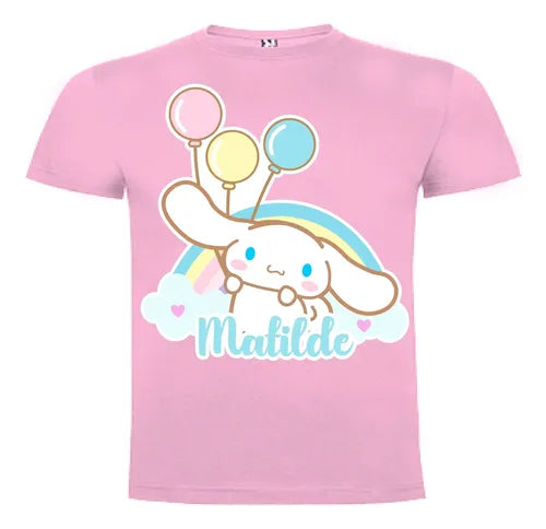 Polera Cinnamoroll Niñas Personalizada Algodón 100%