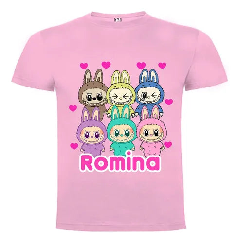 Polera Labubu  Niñas Algodón 100% Personalizada