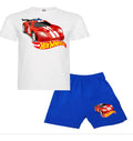 Pijama Corto Niños Algodon Hot Wheels Auto Rojo