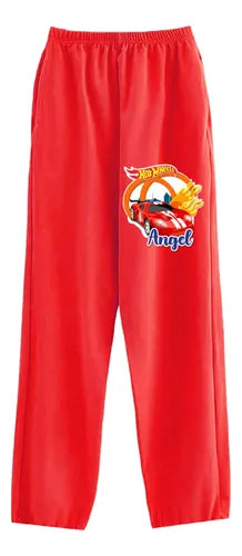 Pijama Largo Hot Wheels Algodón Personalizado Niños