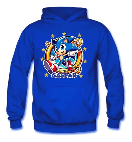Polerón Canguro Sonic Personalizado Niños D1