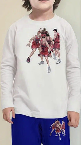 Pijama Largo Niños Algodon Slam Dunk Shohoku Equipo