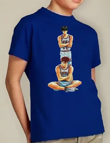 Polera Color Algodón 100% Niños Slam Dunk Sakuragi Rukawa