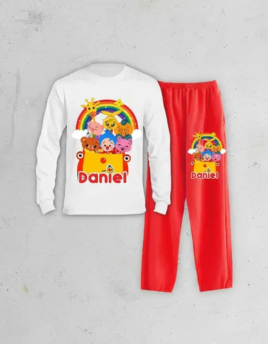 Pijama Largo Plim Plim Niños Algodón Personalizado
