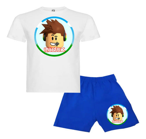 Pijama Corto Niños Algodon Roblox Cabeza