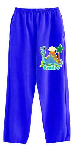 Pijama Largo Dinosaurios Niños Personalizado Algodon