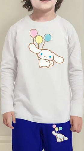 Pijama Largo Niñas Algodon Cinnamoroll Globos