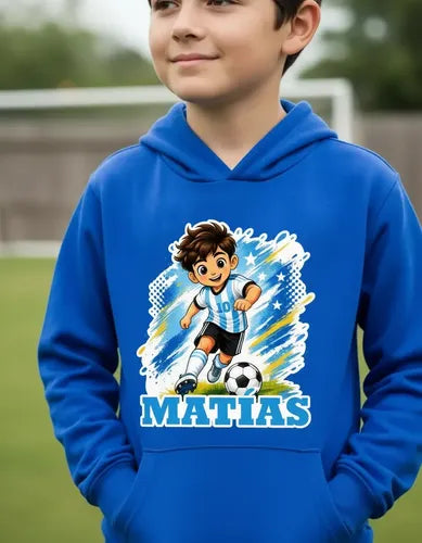 Buzo Futbol Argentina Niño Conjunto Deportivo Personalizado Azul Futbol Niño Argentina 10