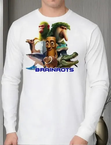Camiseta Polar Manga Larga Polera Niño Italian Brainrot Tral
