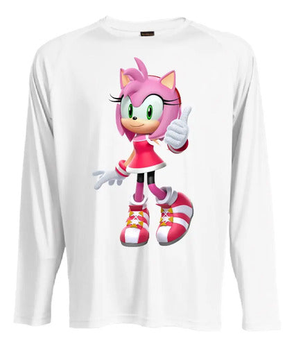 Camiseta Polar Manga Larga Polera Niñas Amy Rose