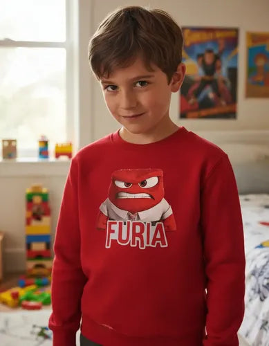 Polerón Polo Algodón Niños Intensa Furia Mente