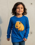 Polera Manga Larga Algodón Niños Capibara Capybara
