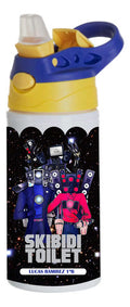 Botella Agua Colegio Skibidi Toilet Personalizada Niños D1