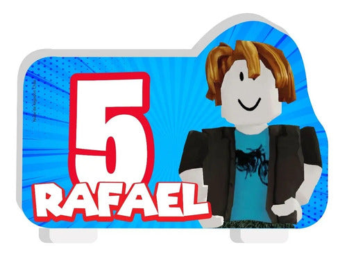 Vela De Cumpleaños Roblox Personaje Niños Personalizada