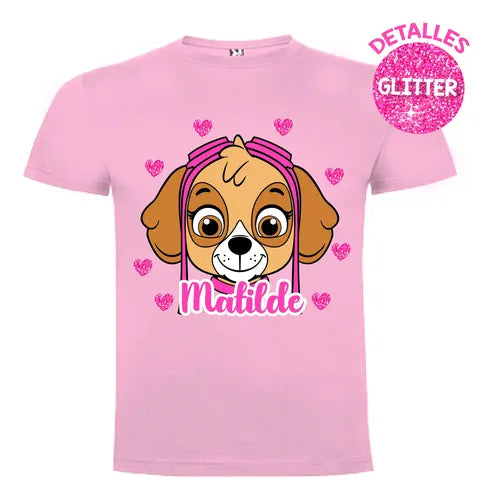 Polera Calza Larga Skye Paw Patrol Personalizado Niñas