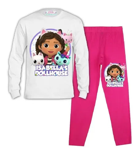 Pijama Largo La Casa De Gabby Niñas Personalizado Algodon