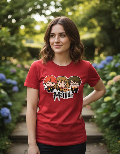 Polera Harry Potter Y Amigos Personalizada Algodón 100%
