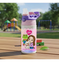 Botella Agua Colegio Lara Campos Personalizada Niñas Blanco