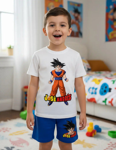 Pijama Goku Dragon Ball Z Niños Personalizado 100%  Algodón