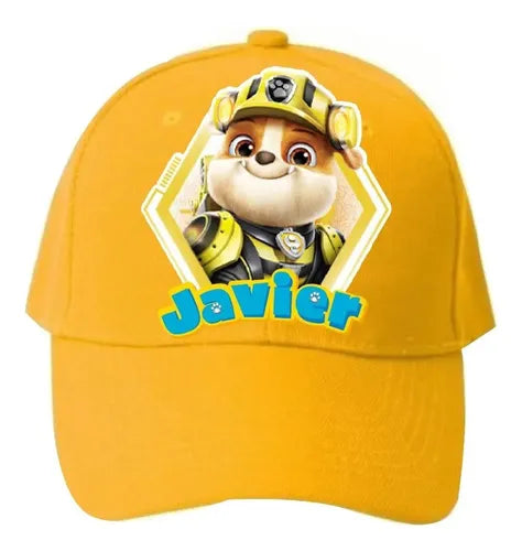 Jockey Rubble Paw Patrol Pelicula Niños Personalizado  Amarillo Talla Niños