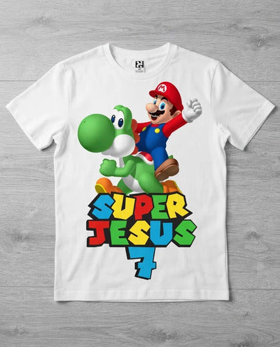 Polera Super Mario Bross Yoshi Personalizada Algodón 100%