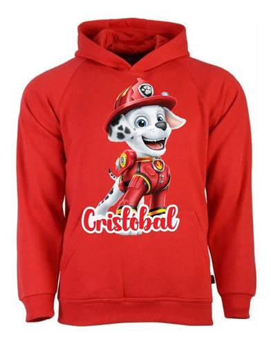 Polerón Marshall Paw Patrol Niños Personalizado Algodón 3