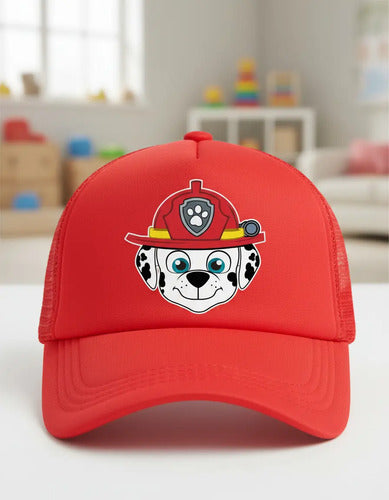 Jockey Gorro Niños Marshall Paw Patrol Regalo Navidad Rojo