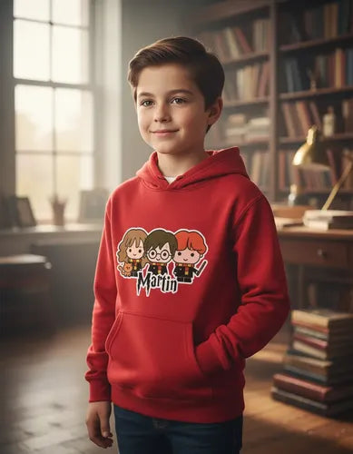 Polerón Harry Potter Y Amigos Personalizado Niños Y Niñas