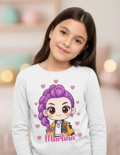 Polera Larga Rumi Huntrix Demon Hunters K Pop Personalizada