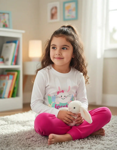 Pijama Largo Conejito Pascua Resurrección Personalizad Niños