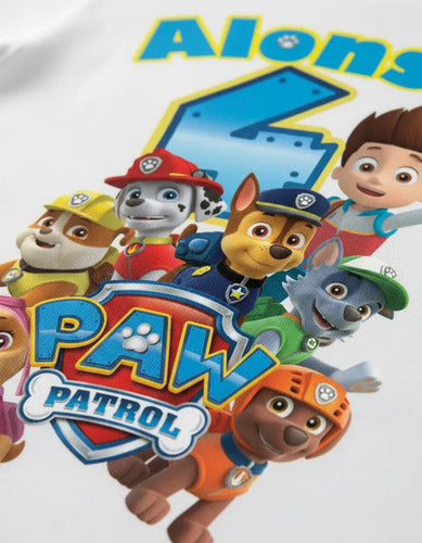 Polera Paw Patrol 4 Personalizada Regalo Niño Cumpleaños
