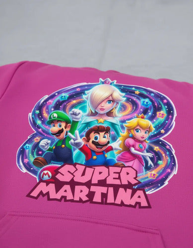 Buzo Pantalon Poleron Mario Galaxy Personalizado Niña