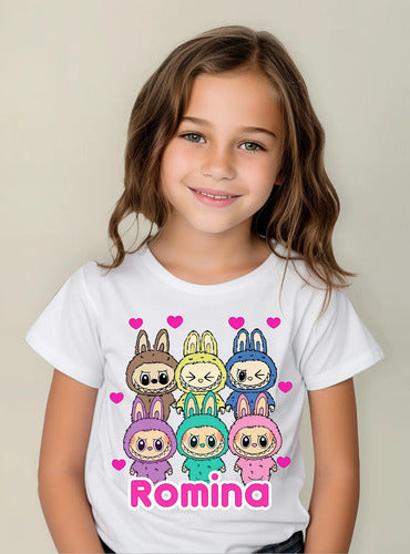 Polera Labubu  Niñas Algodón 100% Personalizada