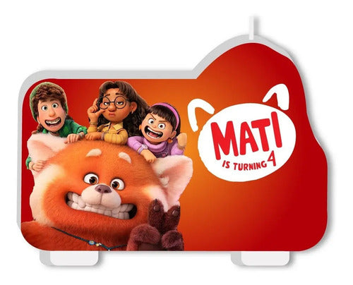 Vela De Cumpleaños Pelicula Red Personalizada