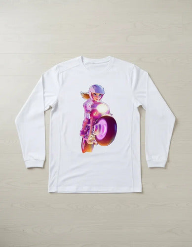Camiseta Polar Manga Larga Polera Niñas Princesa Peach Movie