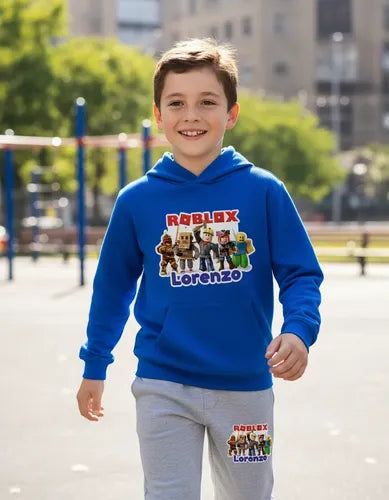 Buzo Roblox Niño Poleron Pantalon Personalizado
