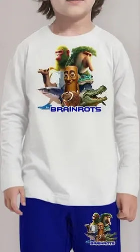 Pijama Largo Niños Algodon Italian Brainrot Tralalero