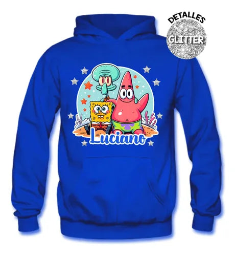 Buzo Bob Esponja Patric Poleron Pantalon Personalizado Niños
