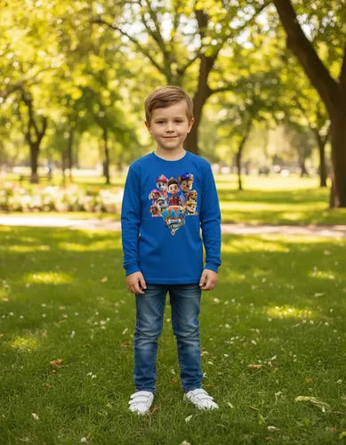 Polera Manga Larga Algodón Niños Paw Patrol Pelicula