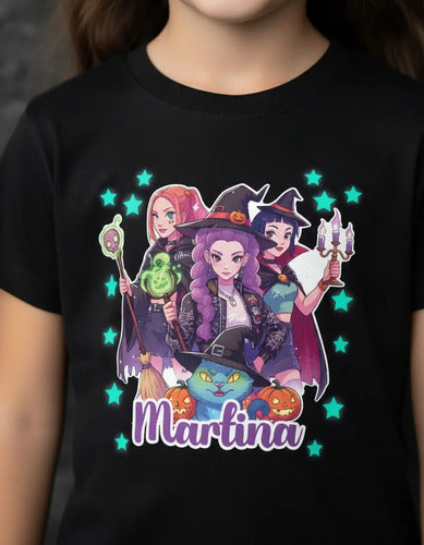 Polera Huntrix Halloween Guerreras K Pop Personalizada Niña