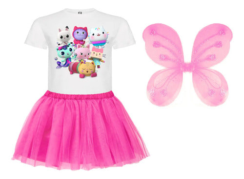 Disfraz Casa Gaby Gabby Dollhouse Gatos Tutu Polera Algodon