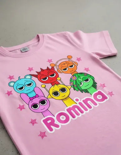 Polera Calza Larga Sprunki Niña Personalizado